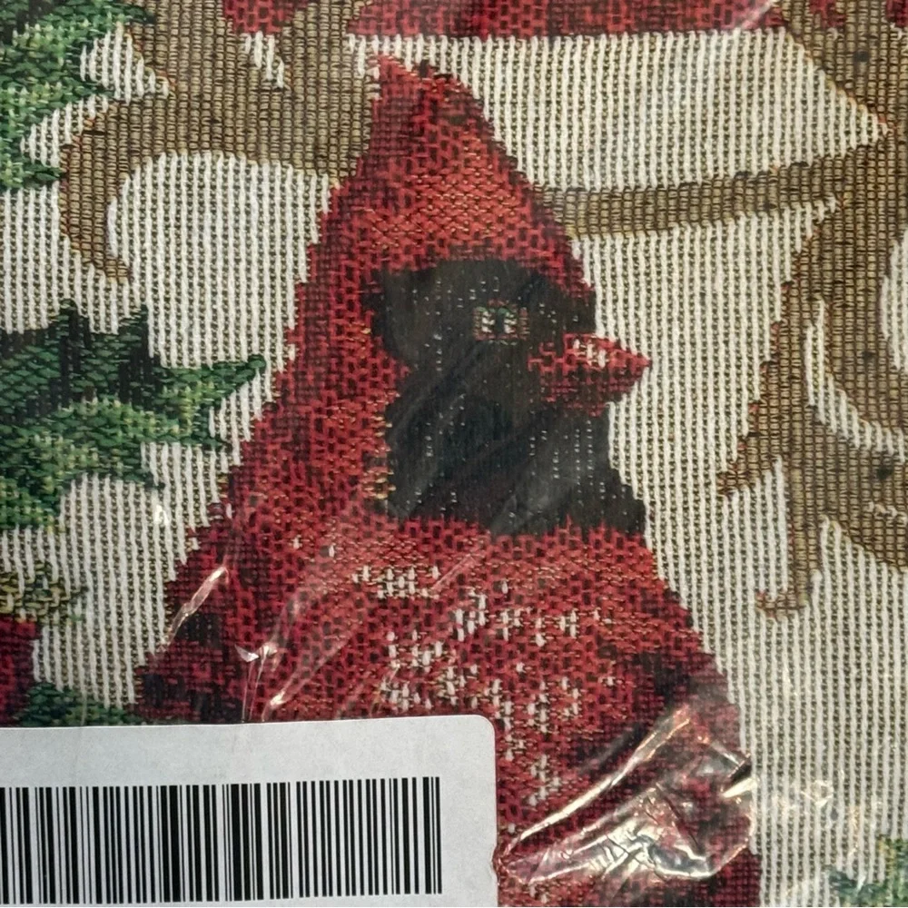 Festive Red Cardinal Holiday Pillow